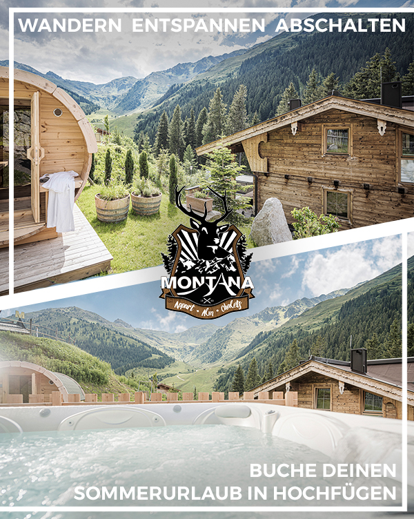 Appart & Chalets Montana - Urlaub in modernen Panorama-Chalets in Hochfügen im Zillertal in Tirol.
