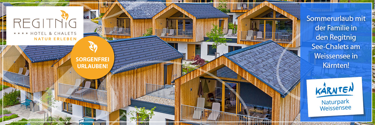 REGITNIG Chalets - Sommerurlaub im Chaletdorf am Weissensee