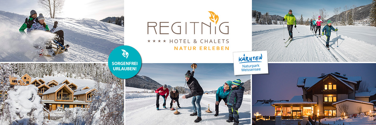 REGITNIG Chalets - Winterurlaub See-Chalet Skiurlaub Weissensee Kärnten